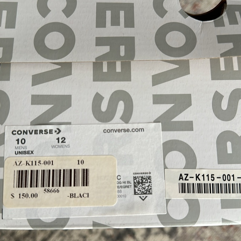 Come Des Garçons Play XConverse collaboration sneakers men’s size 10 , w… - Picture 7 of 10